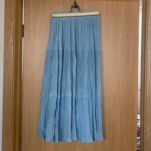 Patricia Wolf Textured Blue Skirt